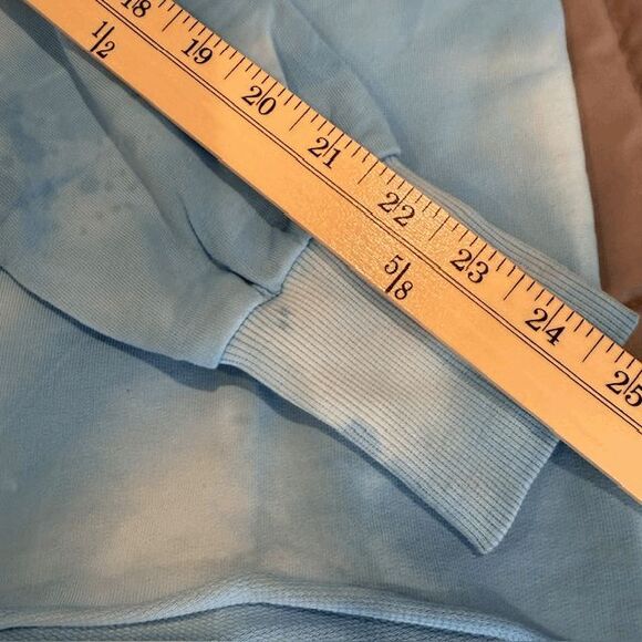 NEW! IRENEISGOOD Unicorn Crop Hoodie Blue White Tie Dye Boxy Oversized Small - Picture 11 of 11